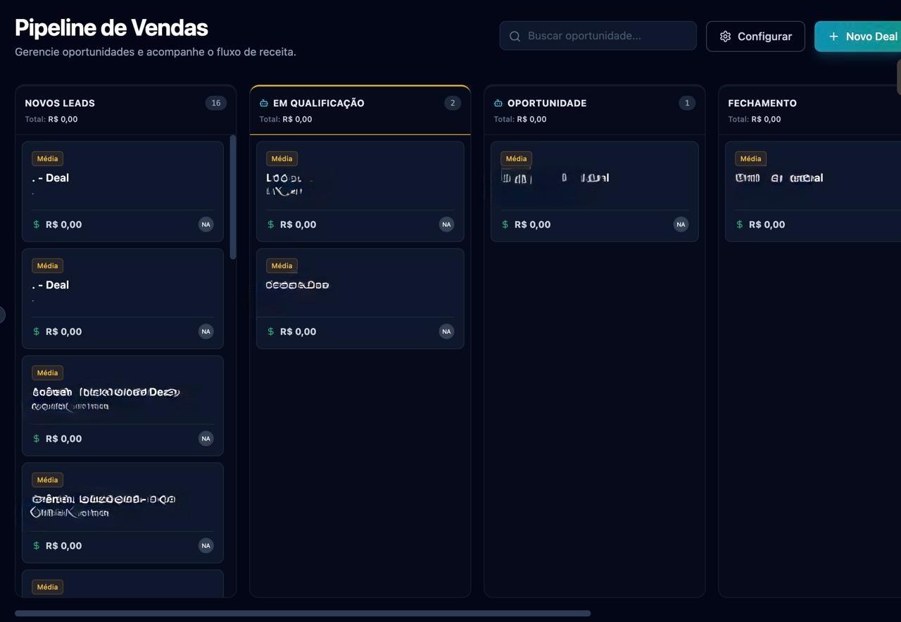 Tela da plataforma MAIA - Pipeline Kanban